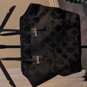 Coach Tote Bag In Black Canvas